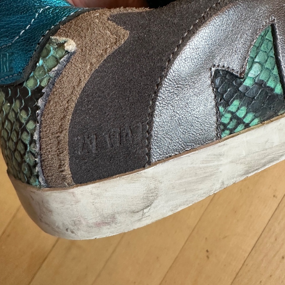 ZADIG & VOLTAIRE PARIS multi  media reptile design sneaker, 37/6 - Picture 6 of 10